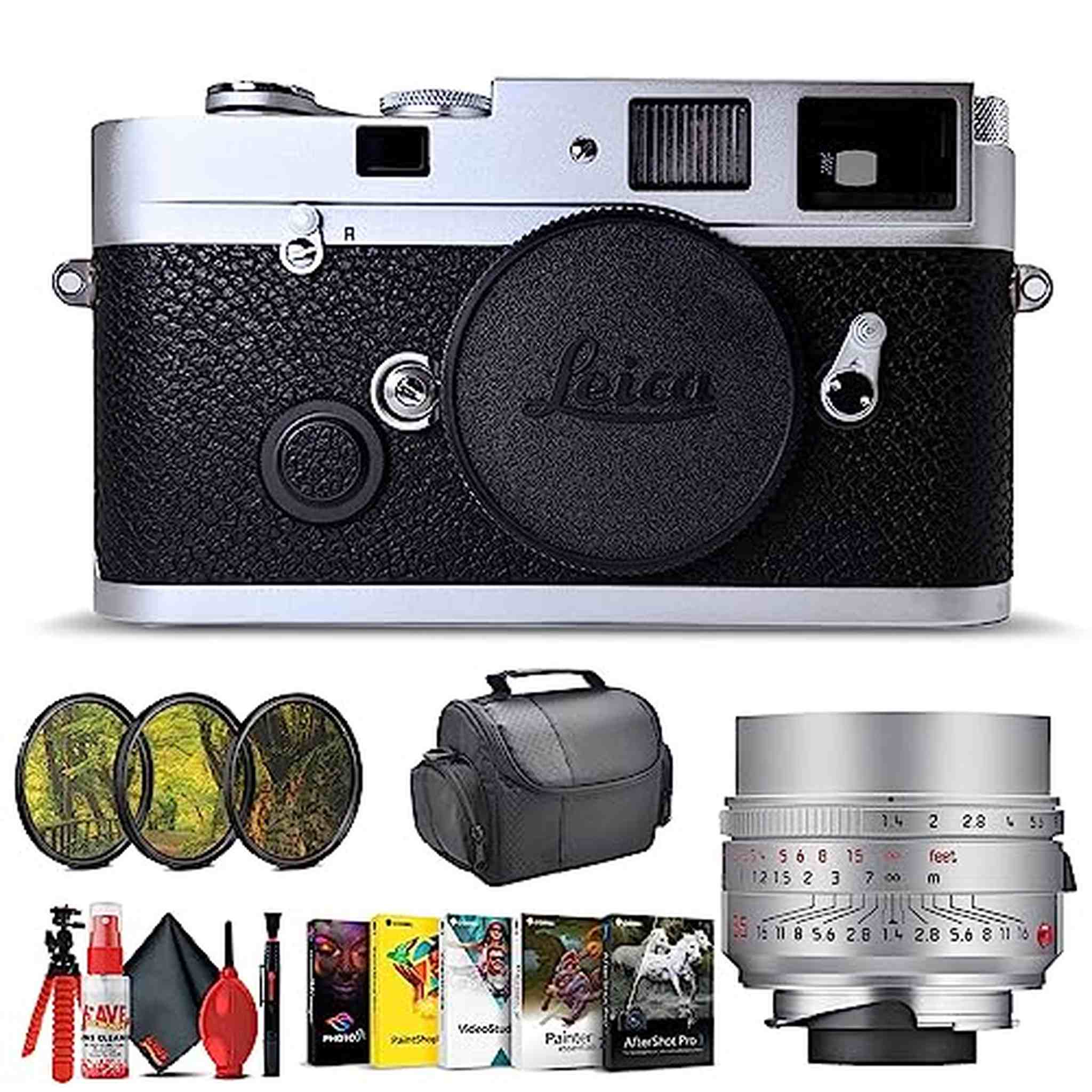 Leica MP 0.72 Rangefinder Camera Silver + Leica 35mm f/1.4 Lens + Filter Kit + More Leica