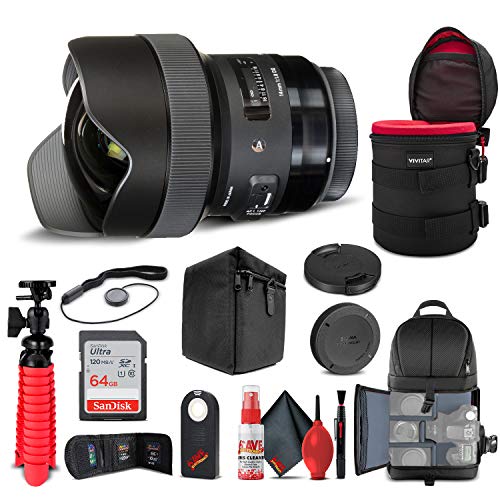Sigma 14mm f/1.8 DG HSM Art Lens for Canon EF 450954 Bundle