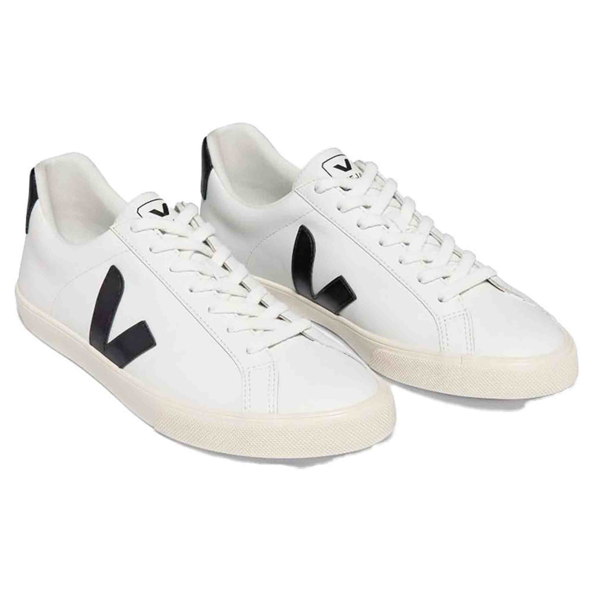 Veja Women's Esplar Logo Sneakers, Extra White/Black, 10 Medium US