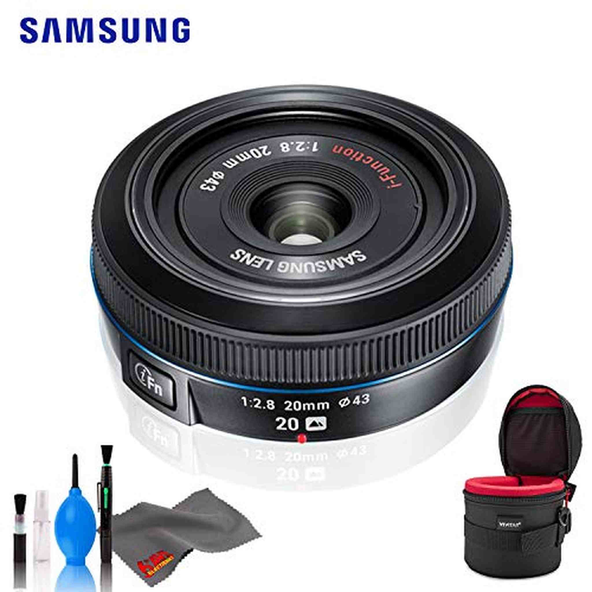 Samsung 20mm F.8 Pancake Lens F/NX Black - Standard Bundle