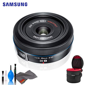 Samsung 20mm F.8 Pancake Lens F/NX Black - Standard Bundle
