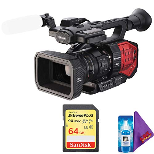Panasonic AG-DVX200 4K Camcorder with Four Thirds Sensor and Integrated Zoom Lens + Pro Memory Card