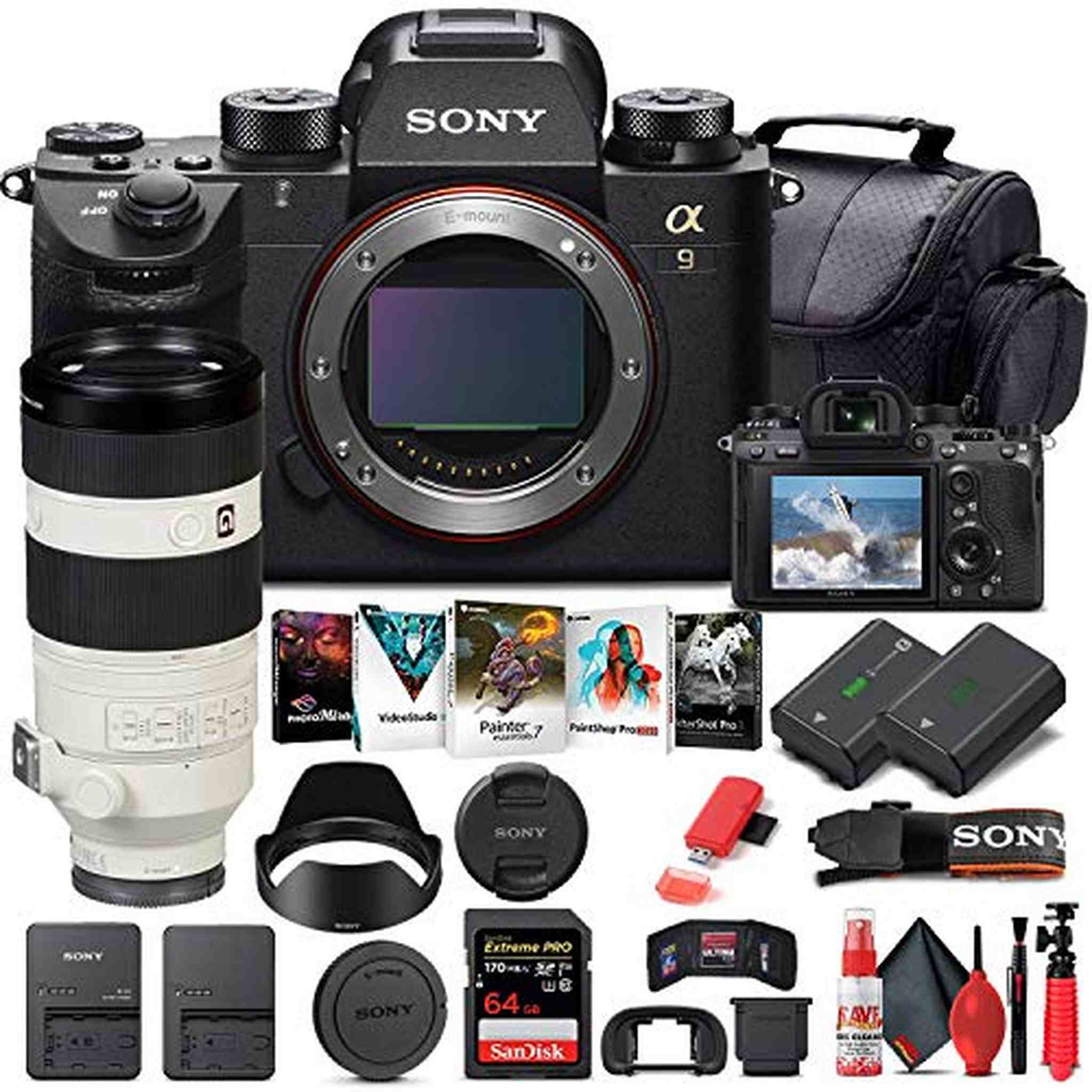 Sony Alpha a9 Mirrorless Camera W/ Sony FE 100-400mm Lens - Basic Bundle - Reconditioned Sony