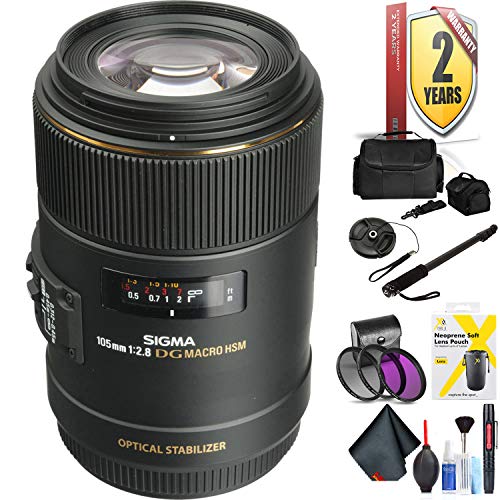 Sigma 105mm F/2.8 Ex Dg Os HSM Macro Lens for Canon 6D, 5D Mark IV, 5D Mark III, 5D Mark II, 6D Mark II, 5Dsr, 5Ds, 1Dx,