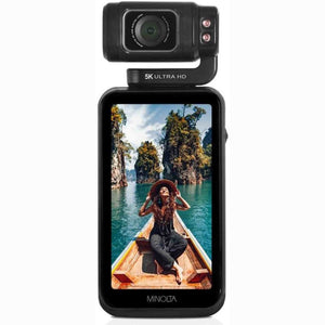 Minolta MN5KGP1 5K Ultra HD / 20 MP Handheld Pocket Camcorder w/Motorized Tilting Lens Head
