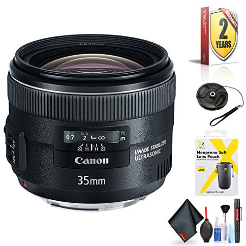 Canon EF 35mm f/2 is USM Lens for Canon EF Mount + Accessories (International Model with 2 Year Warranty)