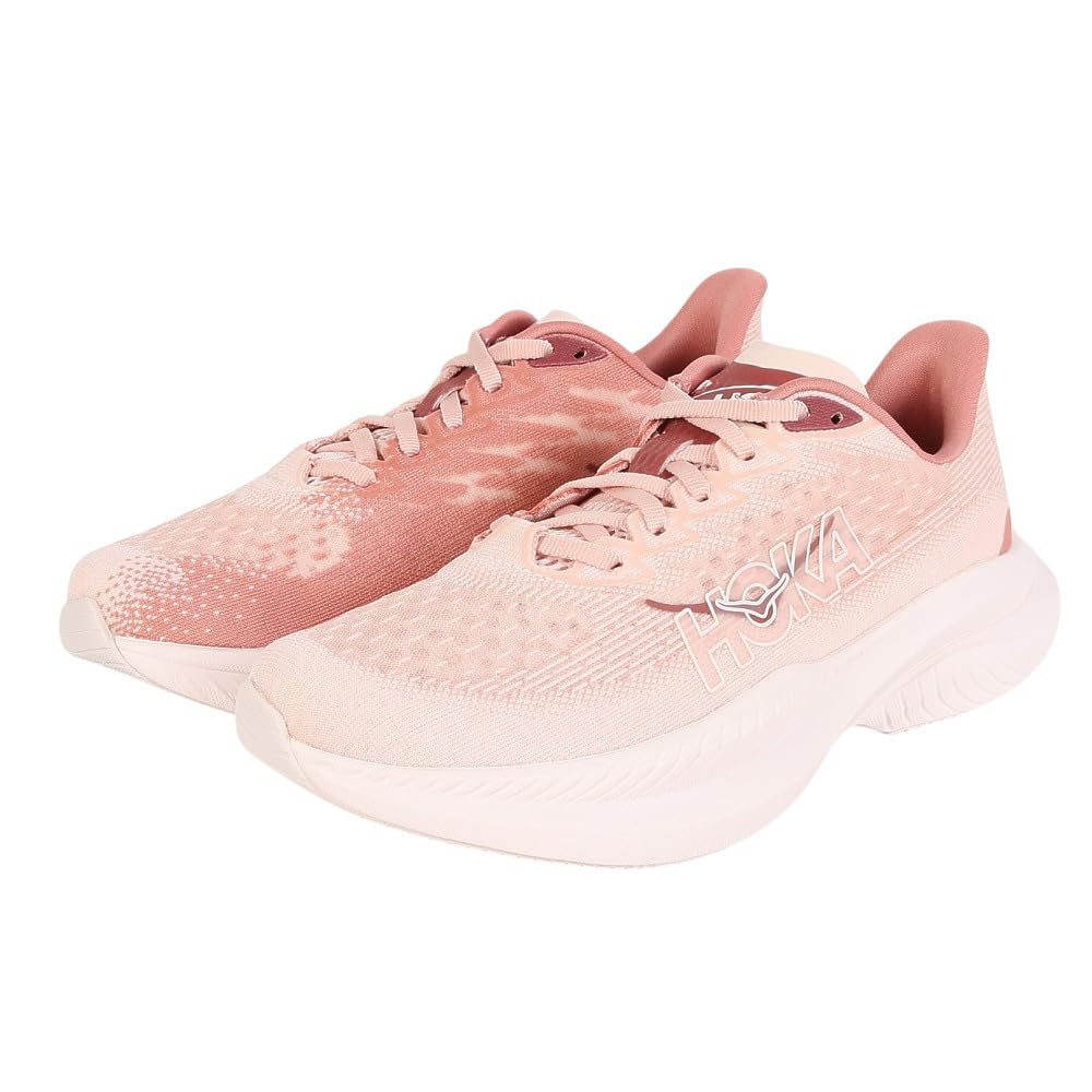 Hoka Women's Mach 6 Sneaker, Rose Latte/Blush, 7