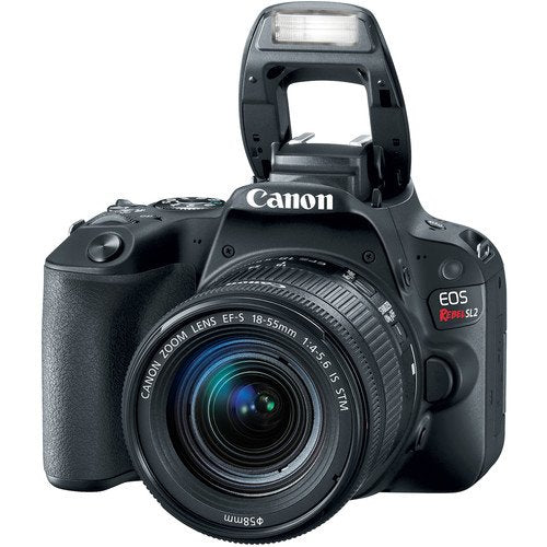 Canon EOS Rebel SL2 DSLR Camera with 18-55mm Lens (Black) w/Microphone