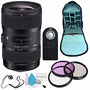 Sigma 18-35mm f/1.8 DC HSM Art Lens for Canon (International Model) + 72mm 3 Piece Filter Kit + Deluxe Cleaning Kit + SL