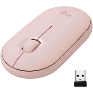 Logitech Pebble M350 Wireless Mouse Pink Rose Logitech