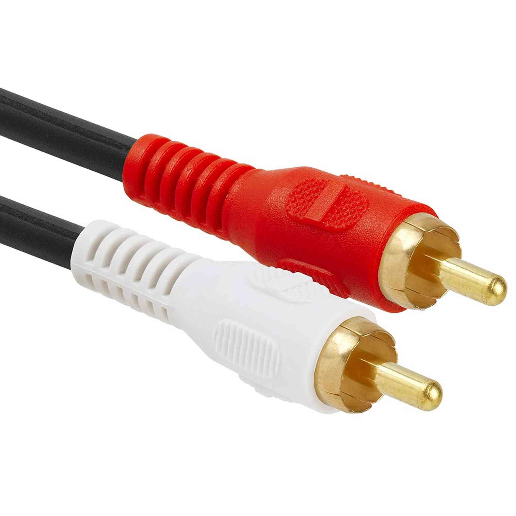 Cmple - 3.5mm Female to 2 RCA Male Stereo Audio Y Cable Adapter for TV, Smartphones, MP3 Players, Tablets, Speakers - Mini Plug Headphone Splitter - 6 Inch Cmple