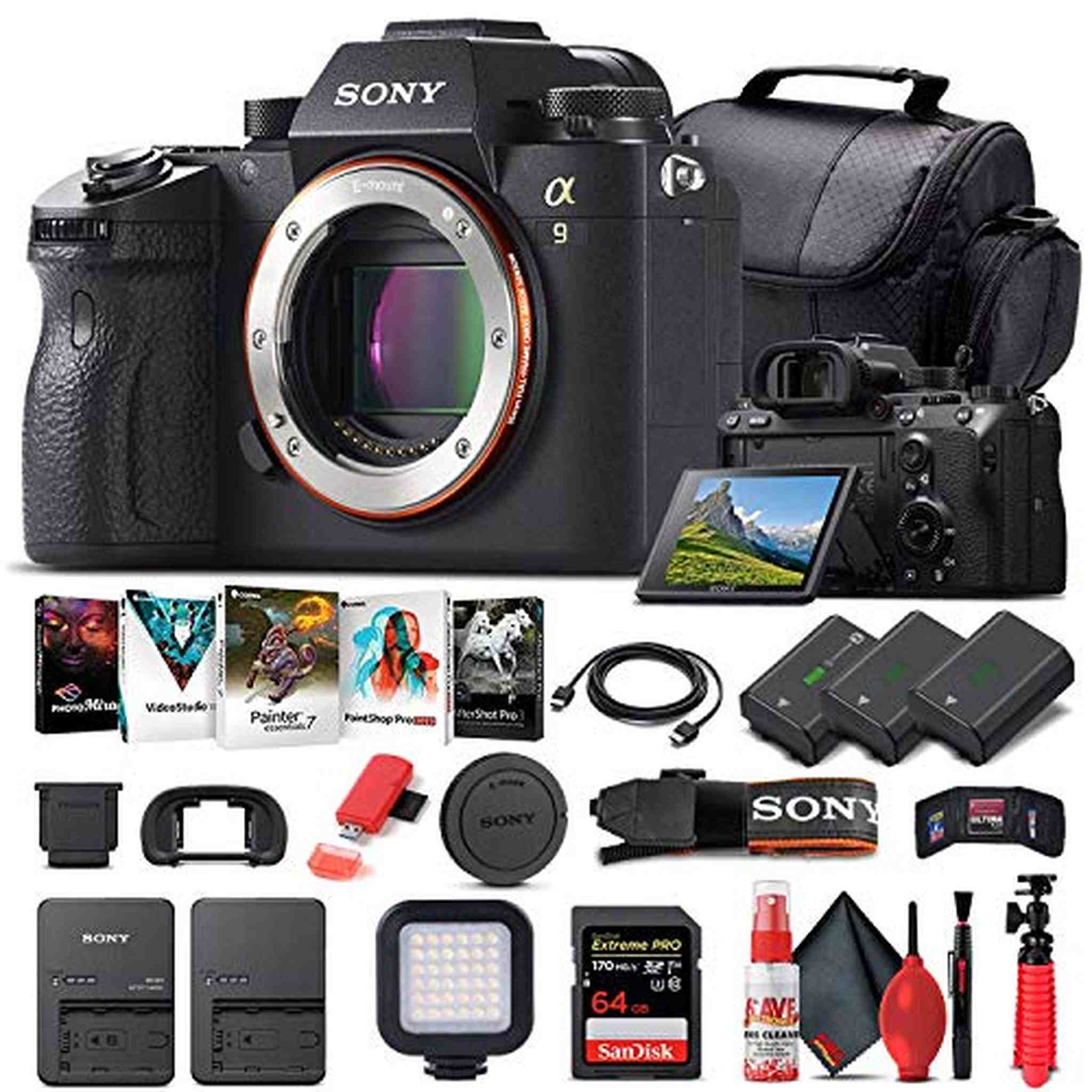 Sony Alpha a9 Mirrorless Camera Body Only ILCE9/B - Advanced Bundle - Reconditioned Sony