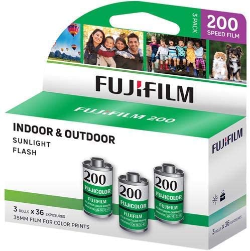 Fujifilm Fujicolor 200 Color Negative Film ISO 200, 35mm Size, 36 Exposure, CA-36 3 pack Fujifilm