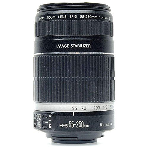 Canon EF-S 55-250mm f/4.0-5.6 IS Telephoto Zoom Lens for Canon Digital SLR Cameras with Lens Cleaning Kit