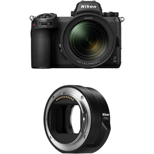 Nikon Z 6II FX-Format Mirrorless Camera Body w/NIKKOR Z 24-70mm f/4 S, Black with Nikon Mount Adapter FTZ II Nikon