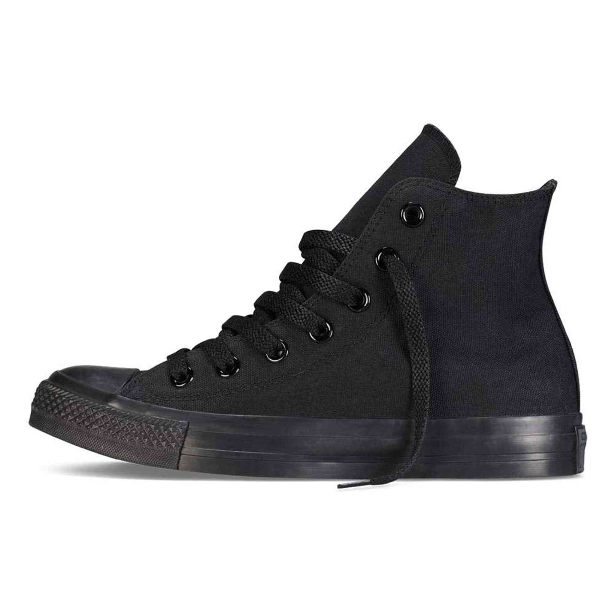 Converse Unisex Chuck Taylor® All Star® Core Hi Monochrome Black Men's 8, Women's 10 Medium