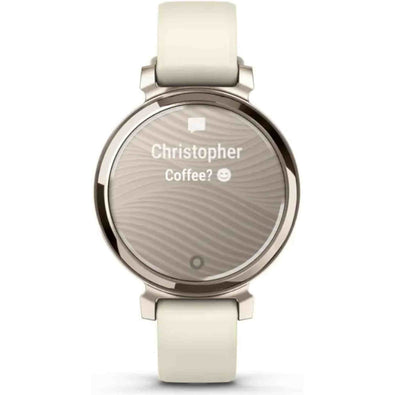 Garmin Lily 2, Small and Stylish Smartwatch, Hidden Display, Patterned Lens, Up to 5 Days Battery Life, Coconut