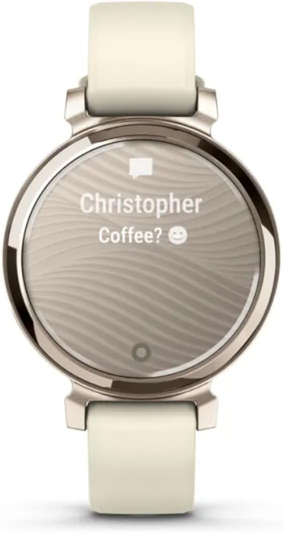 Garmin Lily 2, Small and Stylish Smartwatch, Hidden Display, Patterned Lens, Up to 5 Days Battery Life, Coconut