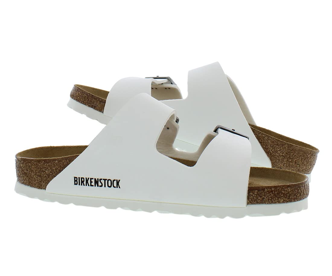 Birkenstock Women's Arizona Birko-Flo White Birko-Flor Sandals - 37 R EU US Women EU's 6-6.5