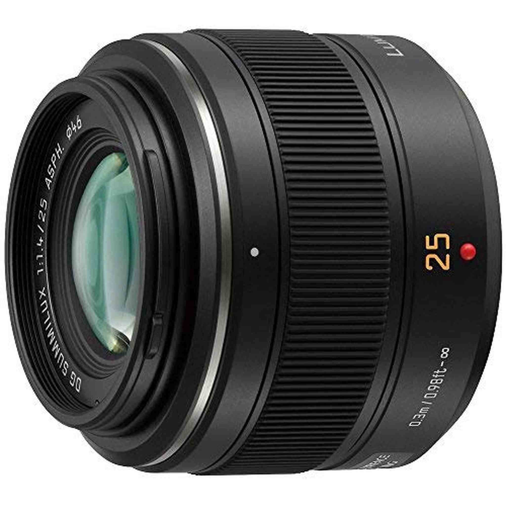 PANASONIC LUMIX G LEICA DG SUMMILUX LENS, 25MM, F1.4 ASPH, MIRRORLESS MICRO FOUR THIRDS, H-X025 - Reconditioned Panasonic