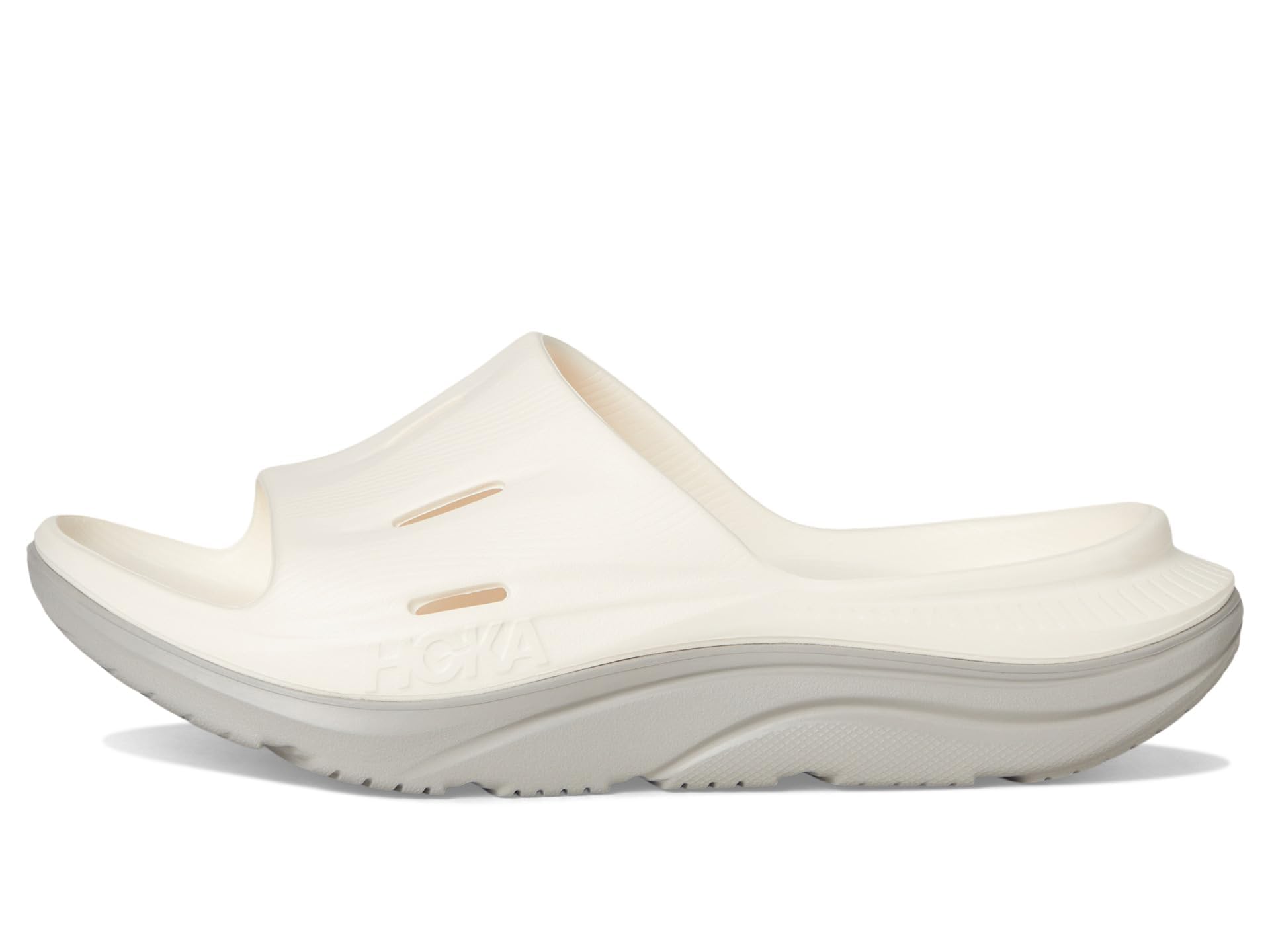 Hoka Unisex Ora Recovery Slide 13 Sandals, Alabaster/Stardust, US Men