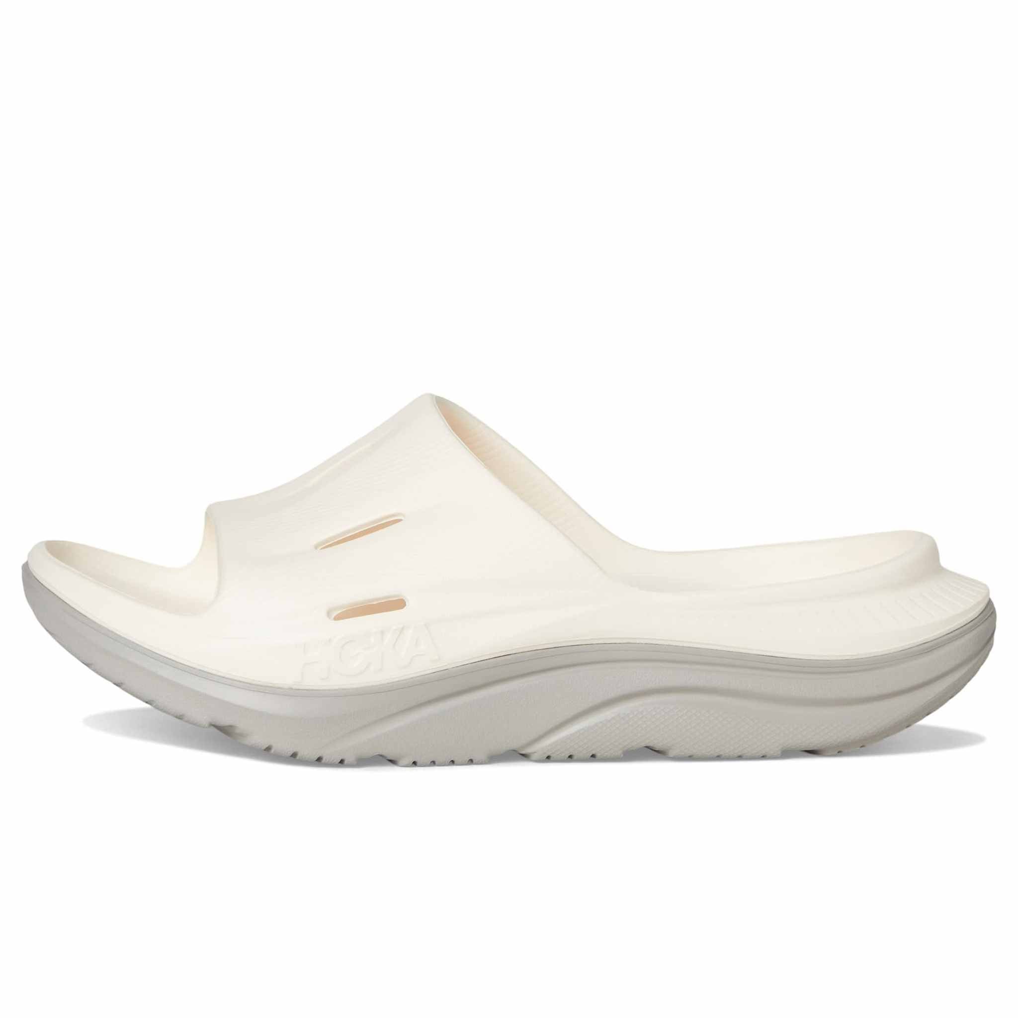Hoka Unisex Ora Recovery Slide 14 Sandals, Alabaster/Stardust, US Men