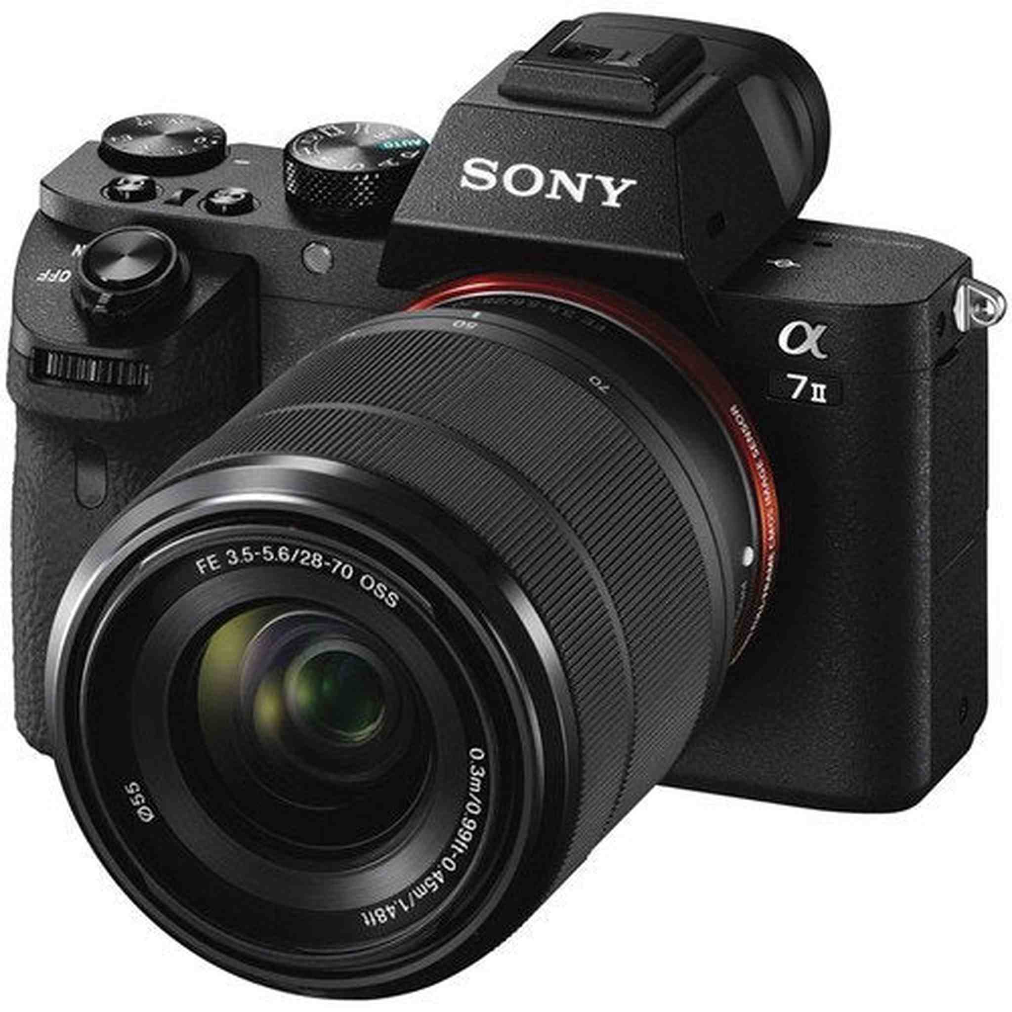 Sony Alpha a7 II Mirrorless Camera with FE 28-70mm f/3.5-5.6 OSS Lens ILCE7M2K/B With Soft Bag, Additional Battery, 64GB Memory Card, Card Reader , Plus Essential Accessories