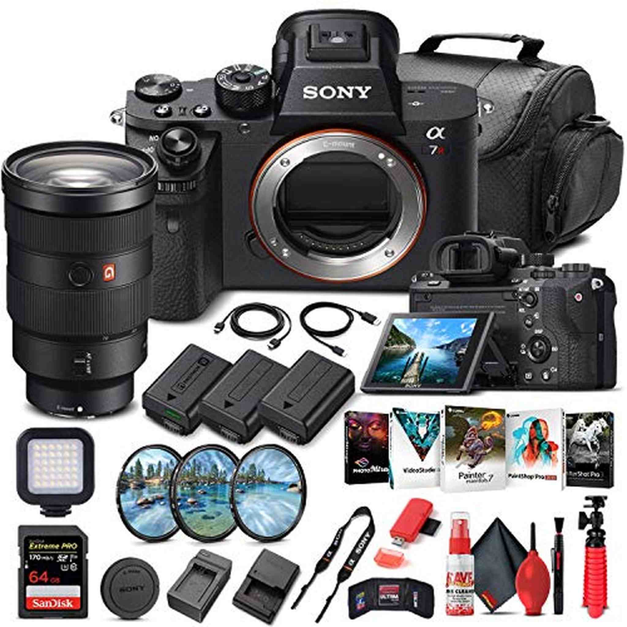 Sony Alpha a7R II Mirrorless Camera W/ Sony FE 24-70mm Lens - Advanced Bundle - Reconditioned Sony