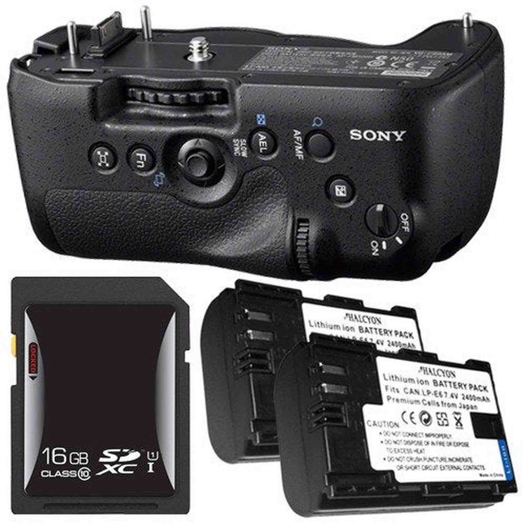 Sony Vertical Battery Grip for Alpha A99 DSLR Camera + NP-FM500H Battery + 16GB SDHC Card Saver Bundle