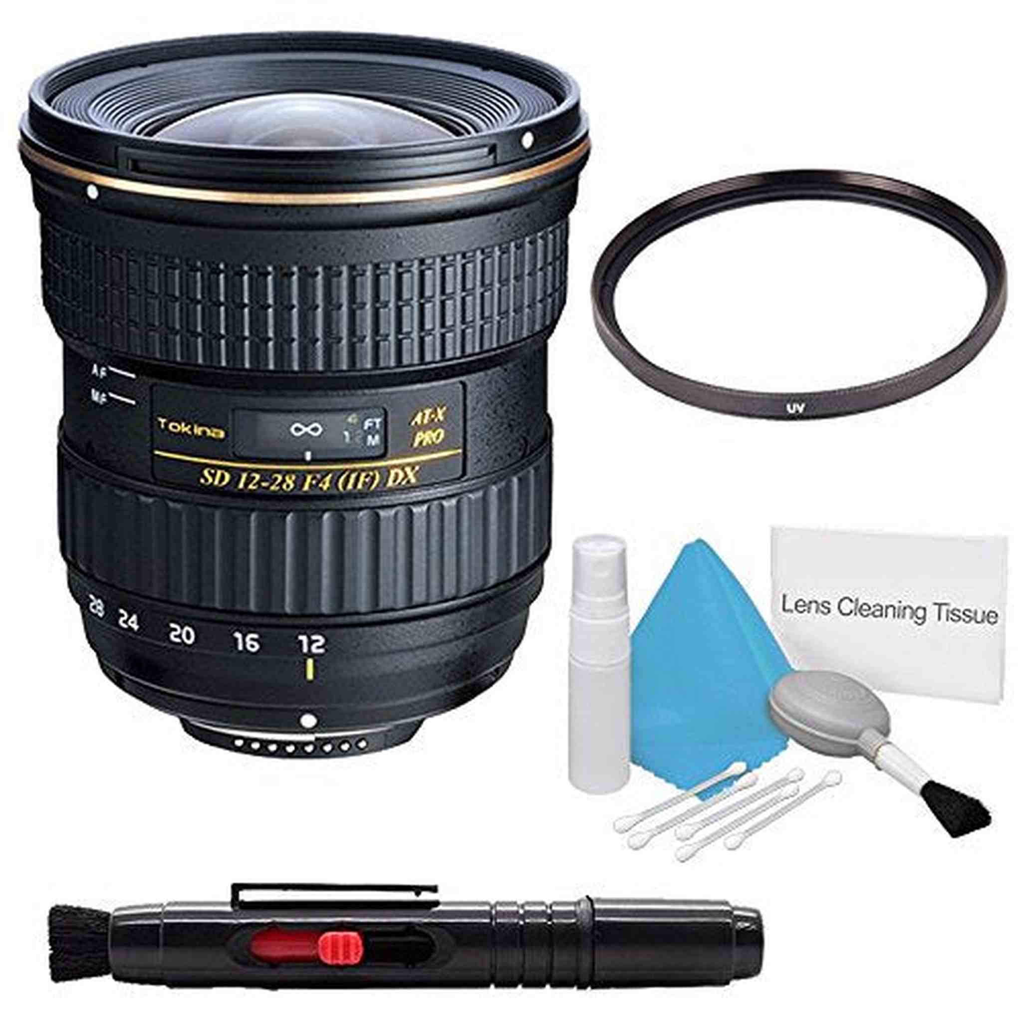 Tokina 12-28mm f/4.0 at-X Pro APS-C Lens for Canon International Model +Deluxe Cleaning Kit + Lens Cleaning Pen Supreme Bundle