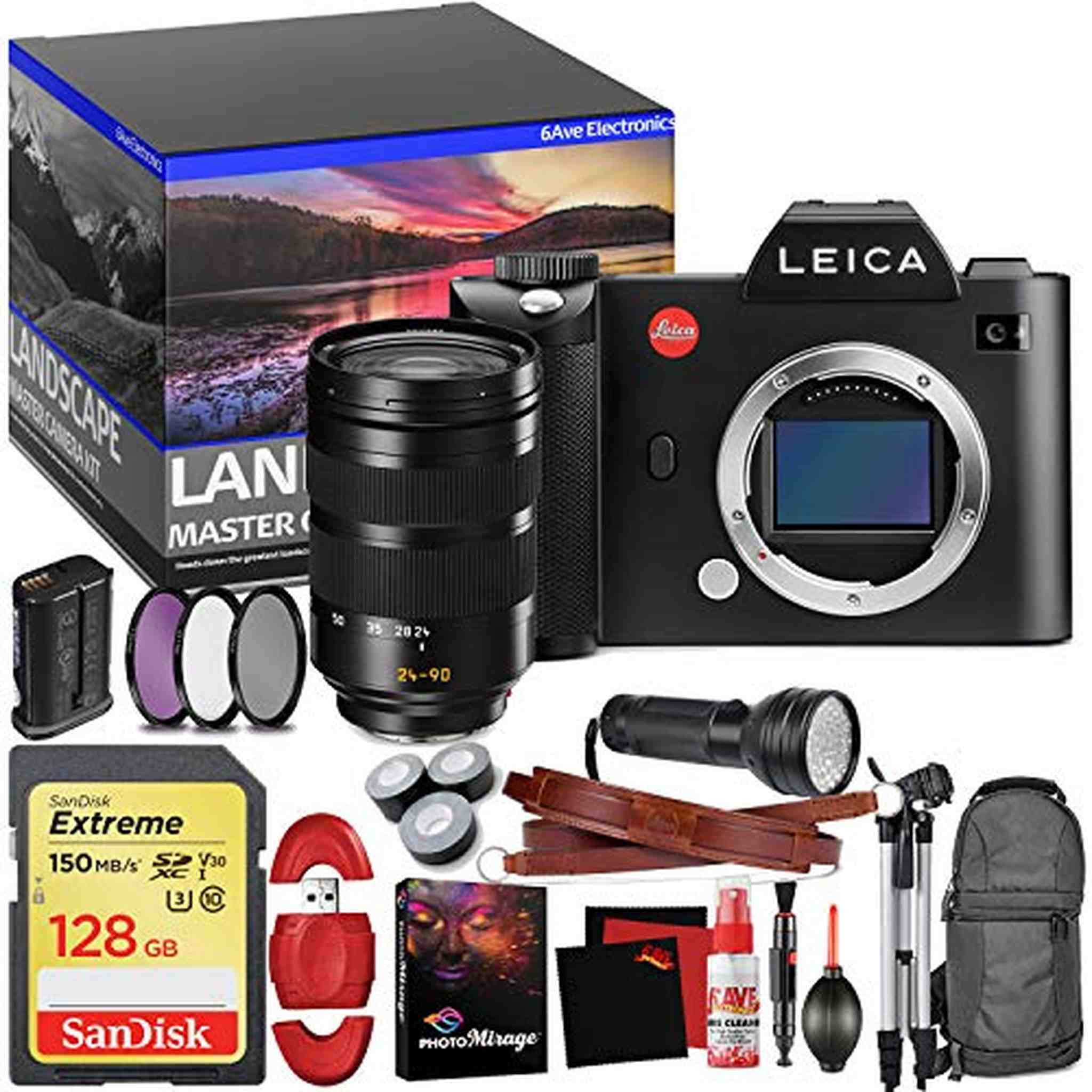 Leica SL Typ 601 Mirrorless Digital Camera - Master Landscape Photographer Kit - Memory Card - Accessories Leica