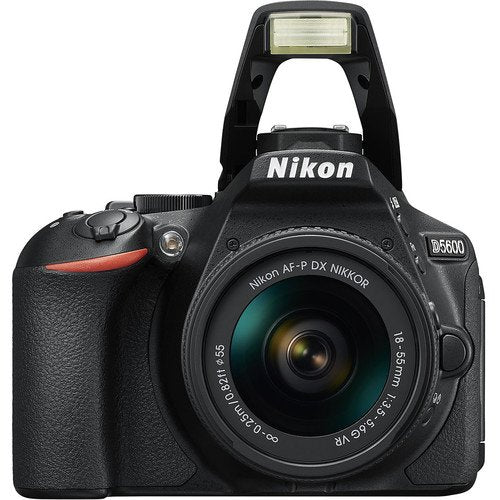 Nikon D5600 DSLR Camera with 18-55mm Lens w/Tulip Lens Hood Bundle
