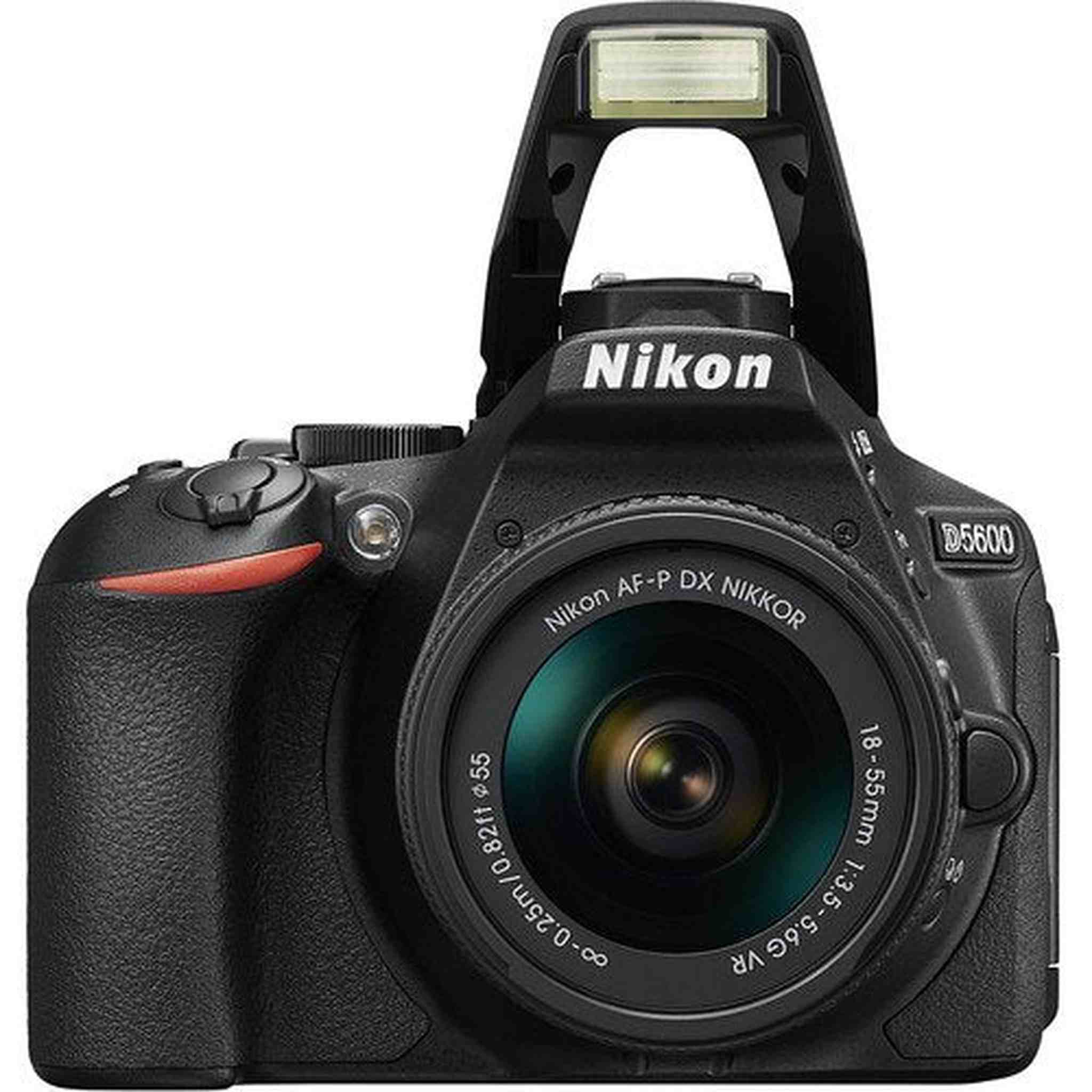 Nikon D5600 DSLR Camera with 18-55mm Lens w/Tulip Lens Hood Bundle