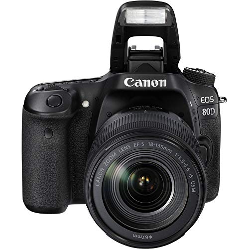 Canon EOS 80D DSLR Camera with 18-135mm Lens (Intl Model) Basic Bundle