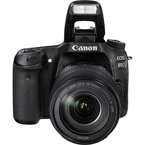 Canon EOS 80D DSLR Camera with 18-135mm Lens Intl Model Deluxe Bundle