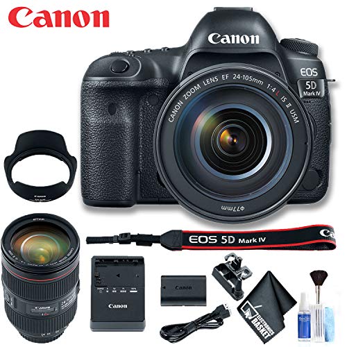 Canon EOS 5D Mark IV DSLR Camera with 24-105mm f/4L II Lens (Intl Model) Basic Bundle