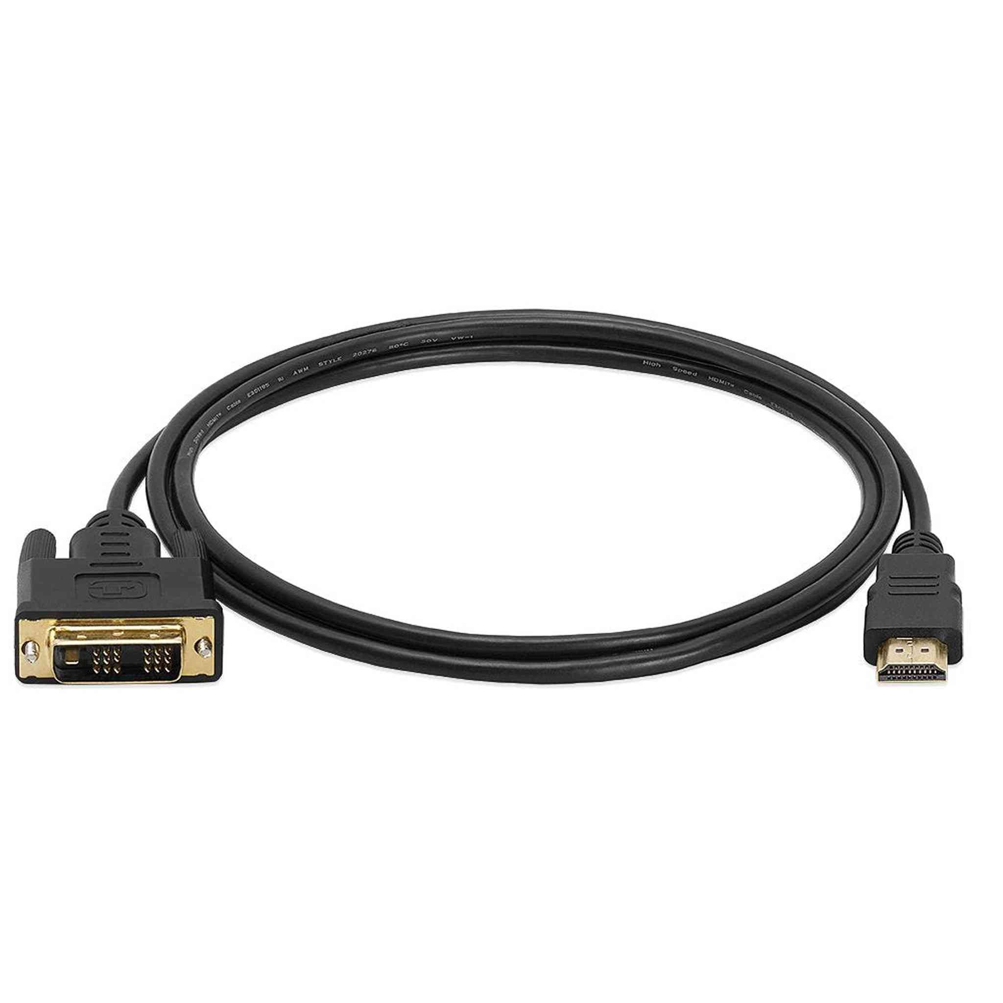 CMPLE - HDMI to DVI Adapter Cable Bi Directional High Speed Monitor Cable for PC Laptop HDTV Projector - 6 feet Cmple