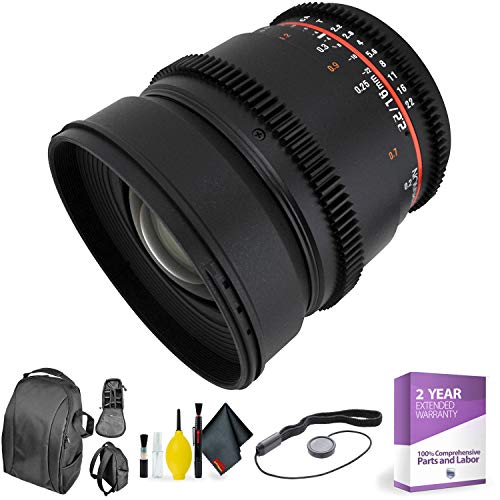 ROKINON 16MM T/2.2 Wide Sony NEX + Deluxe Lens Cleaning Kit Bundle