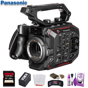 Panasonic AU-EVA1 Compact 5.7K Super 35mm Cinema Camera W/ 256GB Memory Card, Cleaning Set and More.
