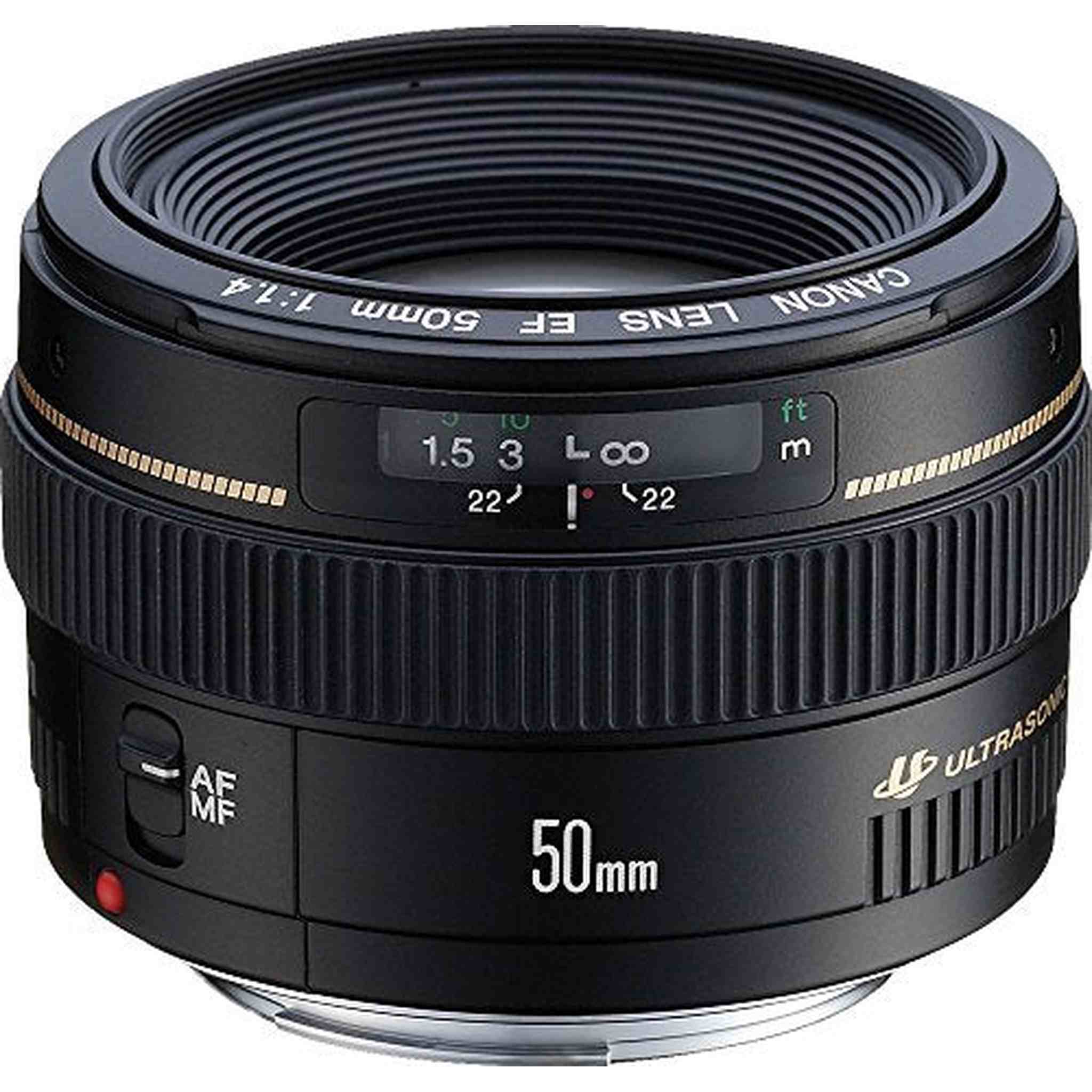 Canon EF 50mm f/1.4 USM Standard & Medium Telephoto Lens for Canon SLR Cameras - Fixed - Used Canon