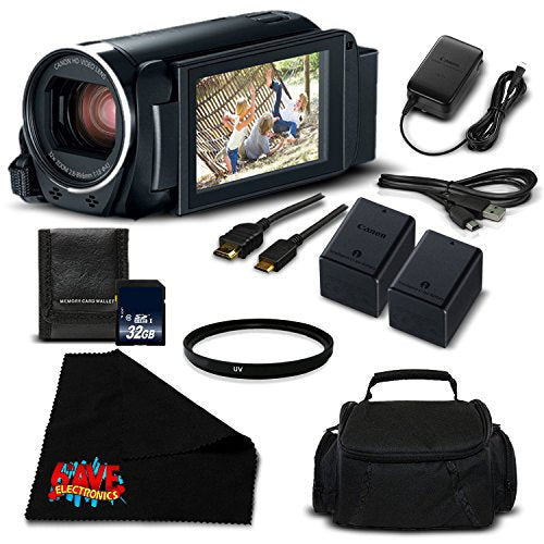 Canon VIXIA HF R800 Camcorder Black Full HD 1080p - Silver Level Bundle