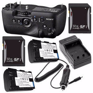 Sony Vertical Battery Grip for Alpha A99 DSLR Camera + NP-FM500H Battery + External Charger + 32GB SDHC Card Saver Bundle