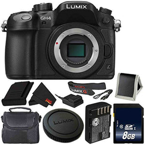 Panasonic DMC-GH4 Digital Camera + 8GB Memory Card + DMW-BLF19 Lithium Ion Battery + Carrying Case Bundle - International