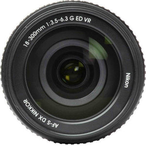 Nikon AF-S DX VR Nikkor 18-300MM Lens with Memory Card and 64 GB Memory Card