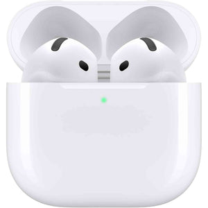 Apple AirPods 4 Wireless Earbuds, Bluetooth Headphones, Personalized Spatial Audio, Sweat and Water Resistant, USB-C Charging Case, H2 Chip, Up to 30 Hours of Battery Life, Effortless Setup for iPhone