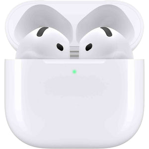 Apple AirPods 4 Wireless Earbuds, Bluetooth Headphones, Personalized Spatial Audio, Sweat and Water Resistant, USB-C Charging Case, H2 Chip, Up to 30 Hours of Battery Life, Effortless Setup for iPhone