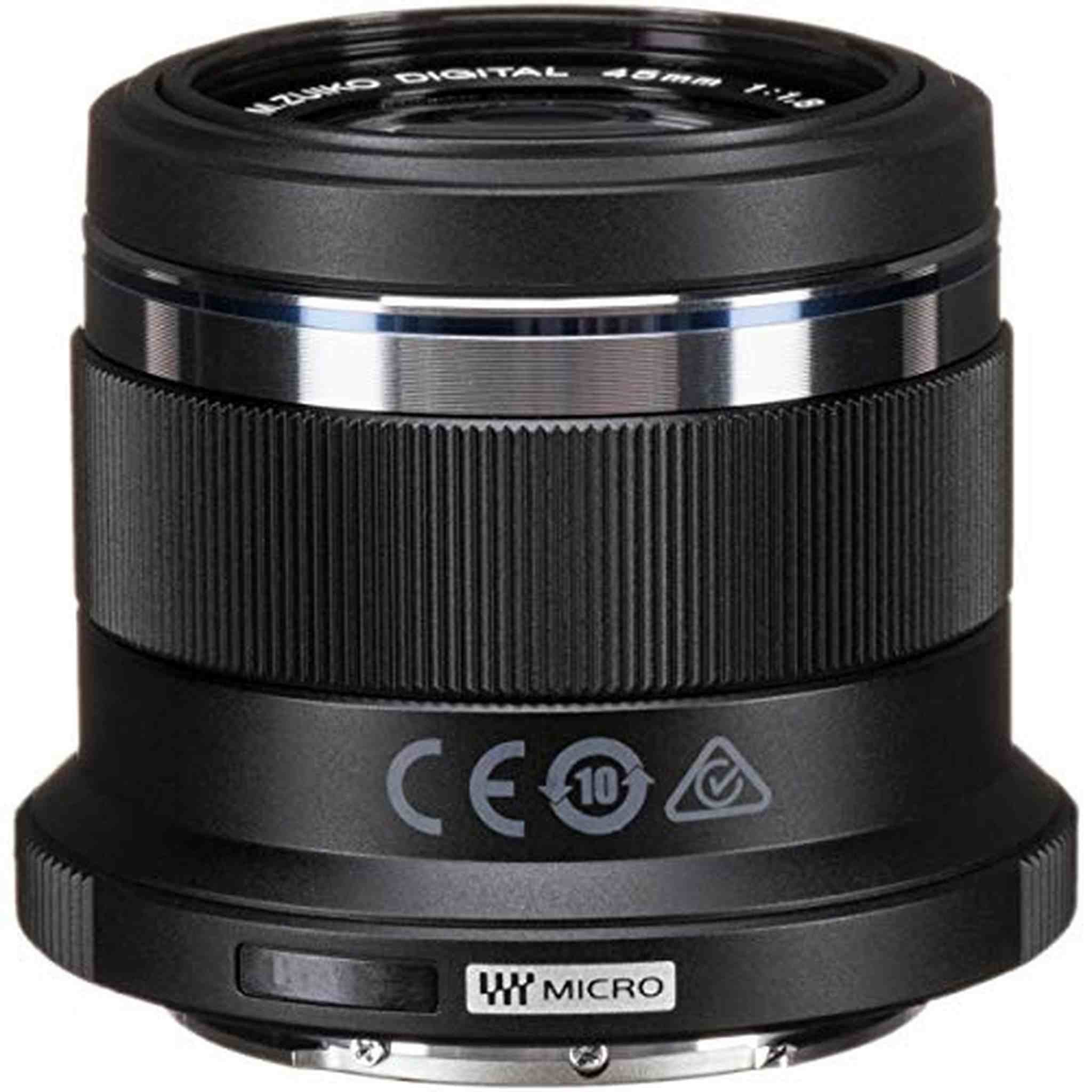 Olympus M.Zuiko Digital 45mm F1.8 Lens, for Micro Four Thirds Cameras Black - Reconditioned Olympus