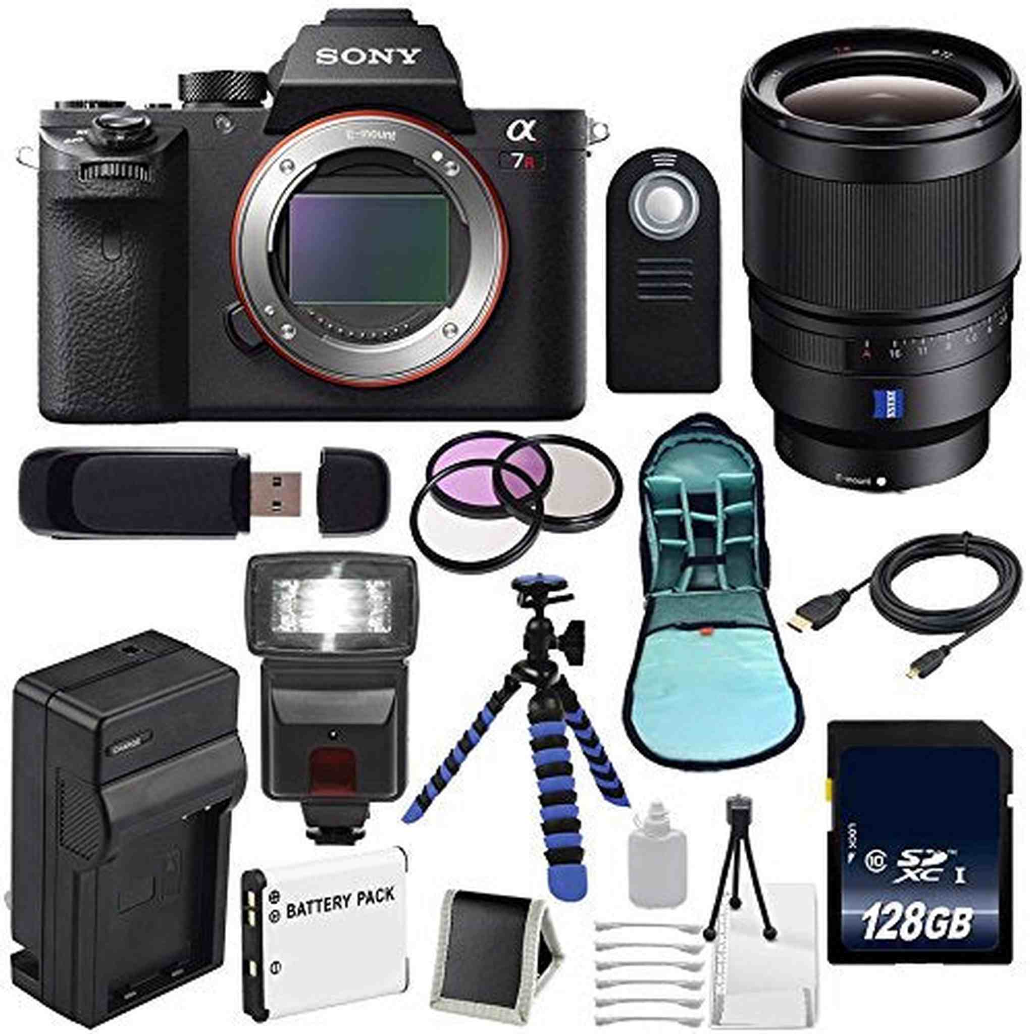 Sony Alpha a7R II Mirrorless Digital Camera International Model + Sony Distagon T FE 35mm f/1.4 ZA Lens + 72mm 3 Piece Awesome Bundle