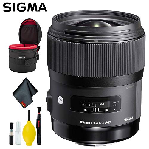 Sigma 35mm f/1.4 DG HSM Art Lens for Nikon F (Intl) Deluxe Bundle