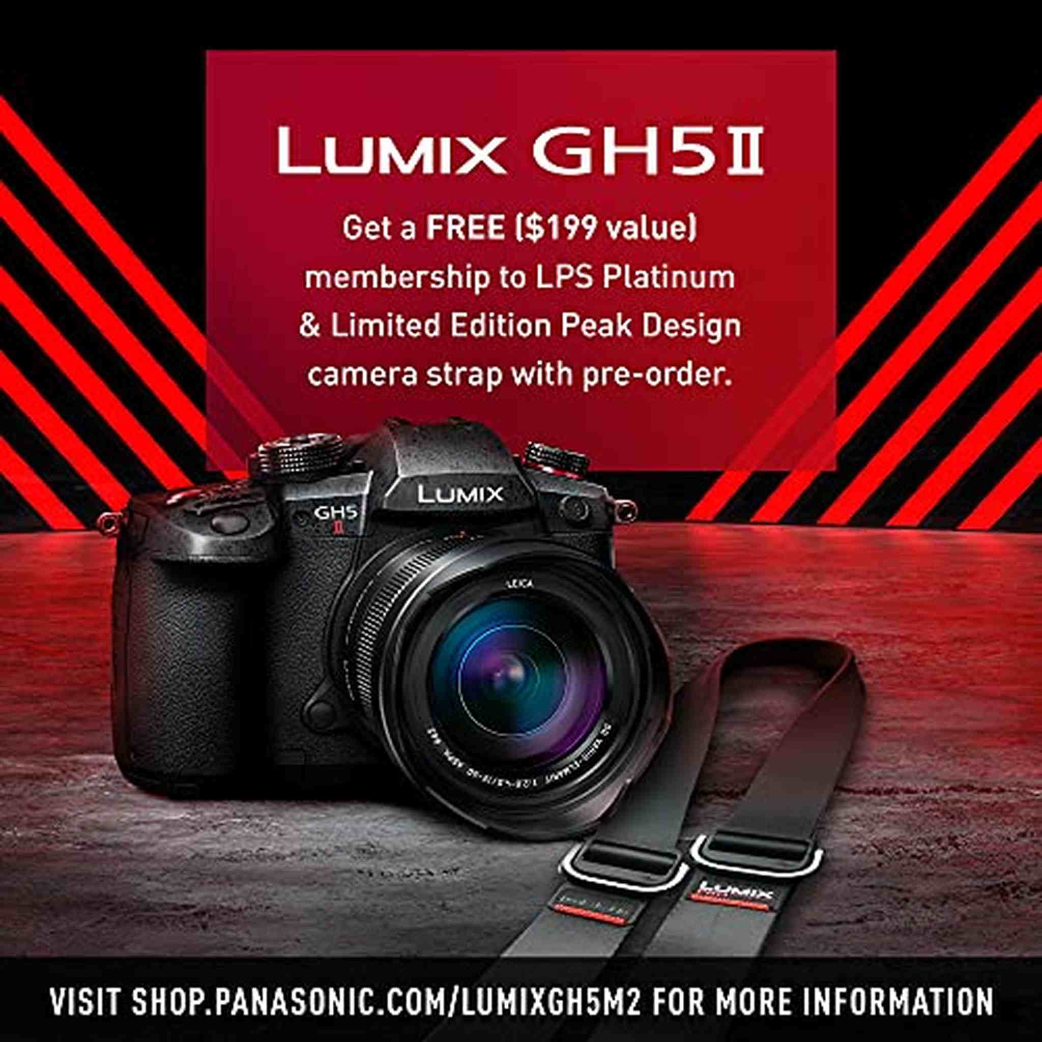 Panasonic LUMIX GH5M2, 20.3MP Mirrorless Micro Four Thirds Camera with Live Streaming, 4K 4:2:2 10-Bit Video, 5-Axis Image Stabilizer, 12-60mm F2.8-4.0 Leica Lens DC-GH5M2LK - Used Panasonic